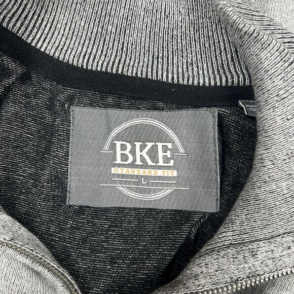 Buckle BKE‎ Sweater Mens Large Standard Fit Grey 1/4 Zip Cotton Pullover Casual - Picture 2 of 11
